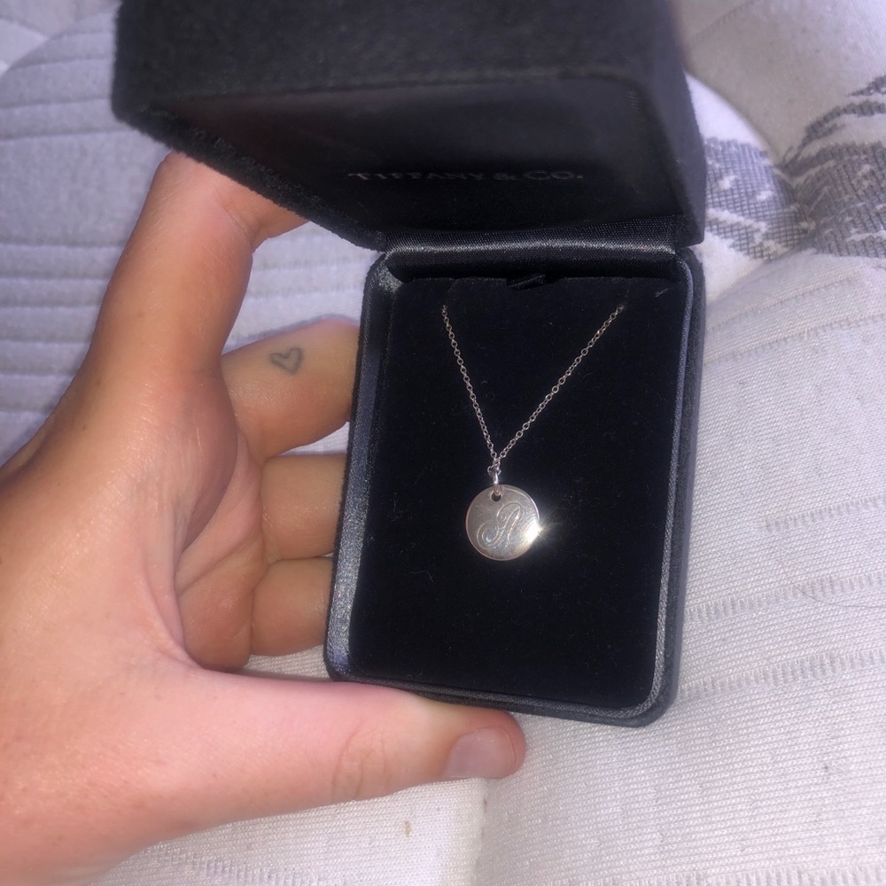 Tiffany & Co Alphabet Charm Necklace In Silver.